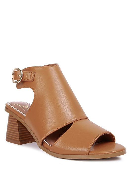 Polessi Pin Buckle Ankle Mules