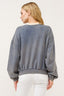 And The Why Beverly Hills 92 California Contrast Crop Sweatshirt