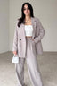 Single Breast Blazer Set Gray