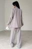 Single Breast Blazer Set Gray