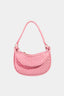 Fame PU Leather Basket Weave Half Moon Bag